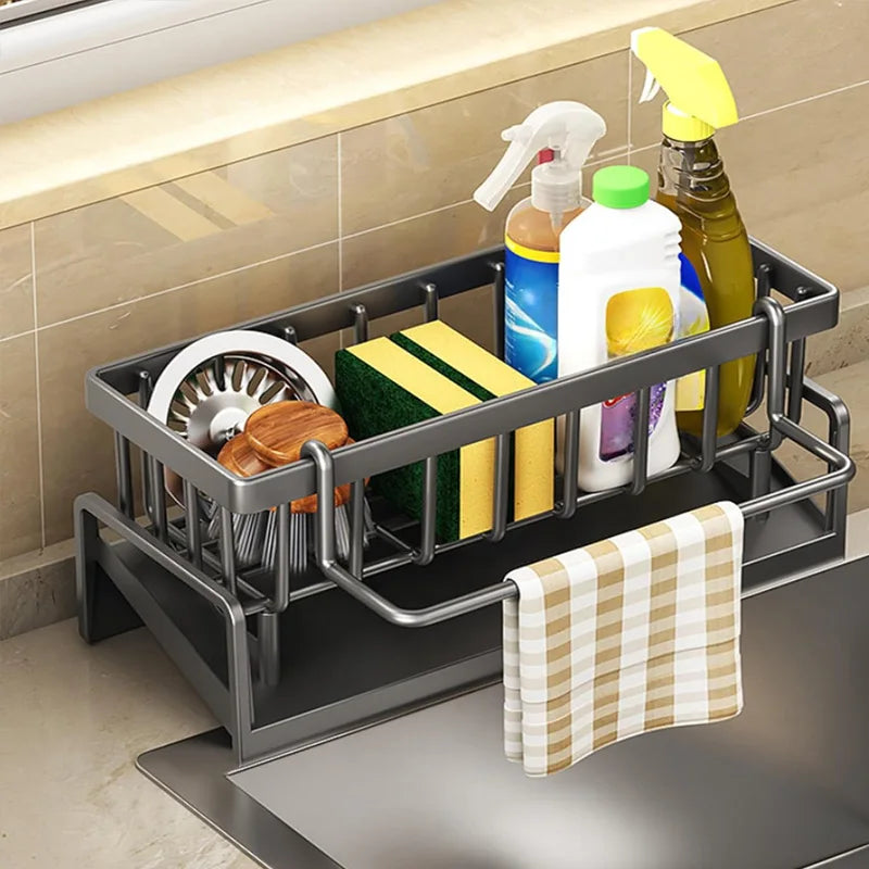 2-Tier Stainless Steel Kitchen Dish Rack – Countertop Dish Drainer with Drip Tray