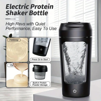 500ML Electric Protein Shaker Bottle – Automatic Mixing Cup for Gym & Outdoor