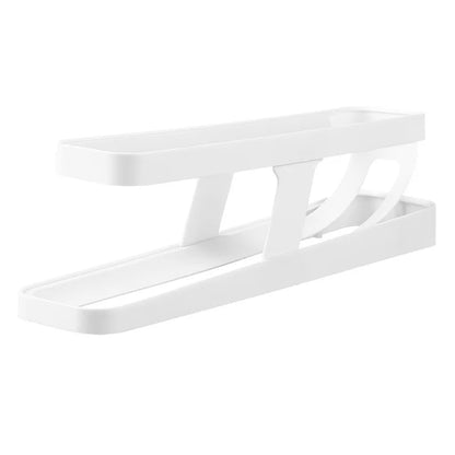 Slide-Type Double Egg Roller – Automatic 2-Tier Egg Storage Holder for Fridge & Countertop