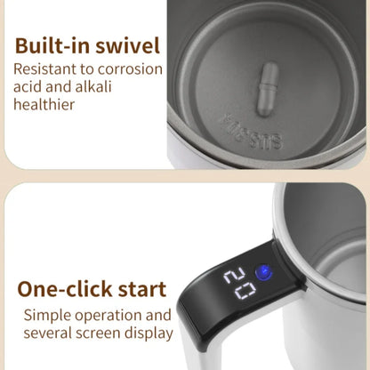 380ML Mini Electric Self-Mixing Coffee Mug – USB Rechargeable & Waterproof