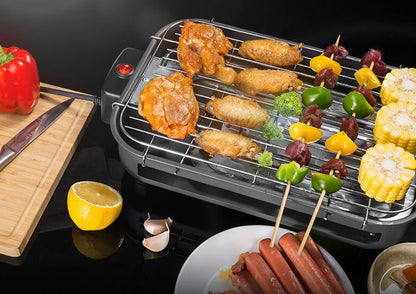 Household Non-Smoking Electric BBQ Grill Tray – Korean Style with Temperature Control